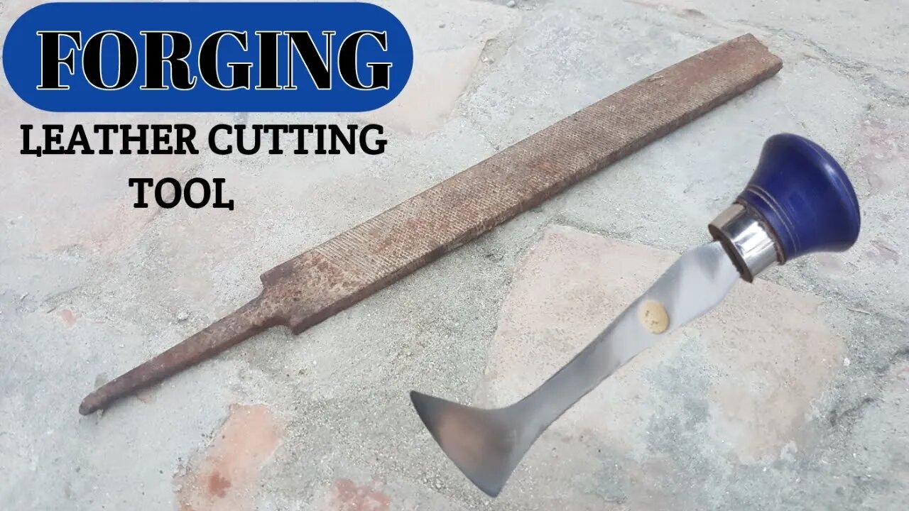 Rusty File Forged Into a beautiful Leather Cutting Tool