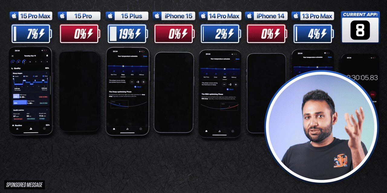 iPhone 15 Pro Max vs 15 Pro / 15 Plus / 15 / 14 / 13 Battery Test!