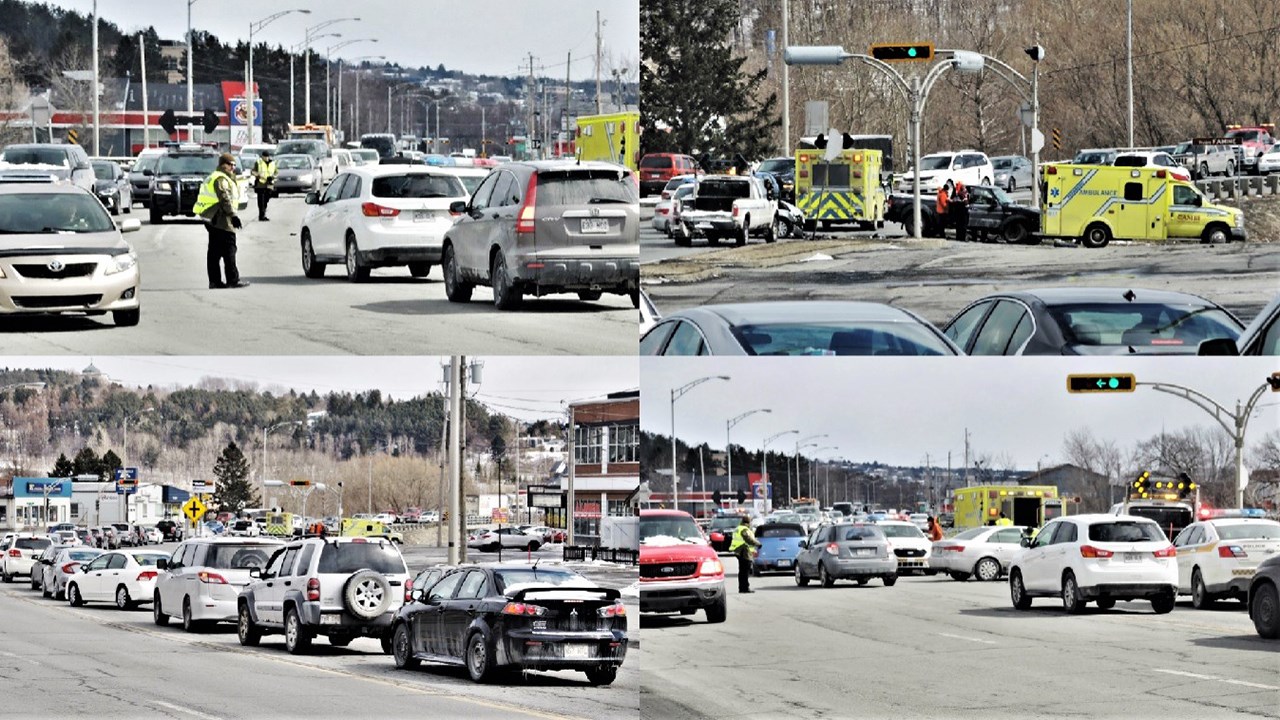 Un accident ralentit la circulation sur le boulevard Lacroix a Saint Georges