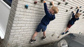 Using a prosthetic to climb