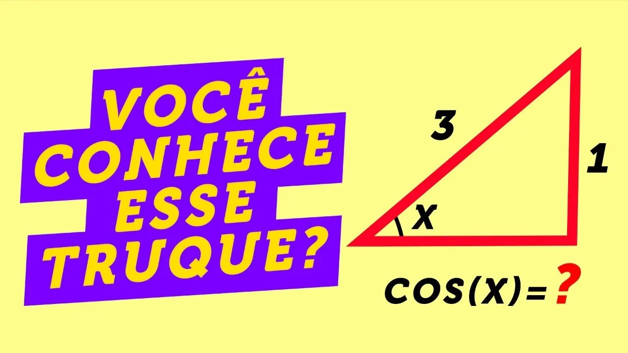 CONHECE ESSE TRUQUE DE TRIGONOMETRIA? | Relação Fundamental da Trigonometria