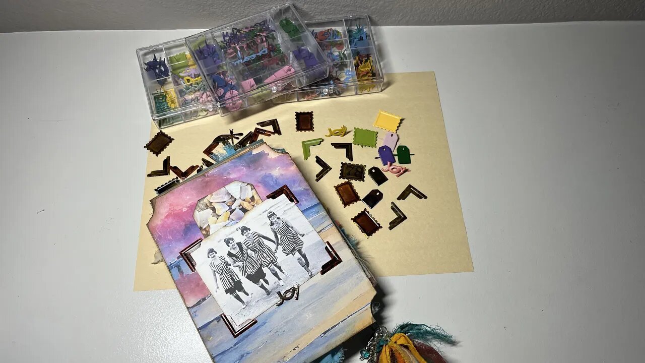 Revamping Some Scrapbooking Pieces So I Can Use Them in Journals Ticket Tag Book Part #7
