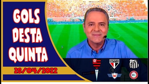 TODOS OS GOLS DESTA QUINTA FEIRA: 28/04/2022 - GOLS DA LIBERTADORES E GOLS DA SULAMERICANA.