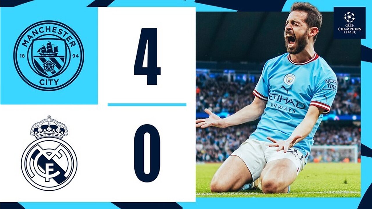 Match Highligts! Man City 4 - 0 Real Madrid || UCL Leg 2nd