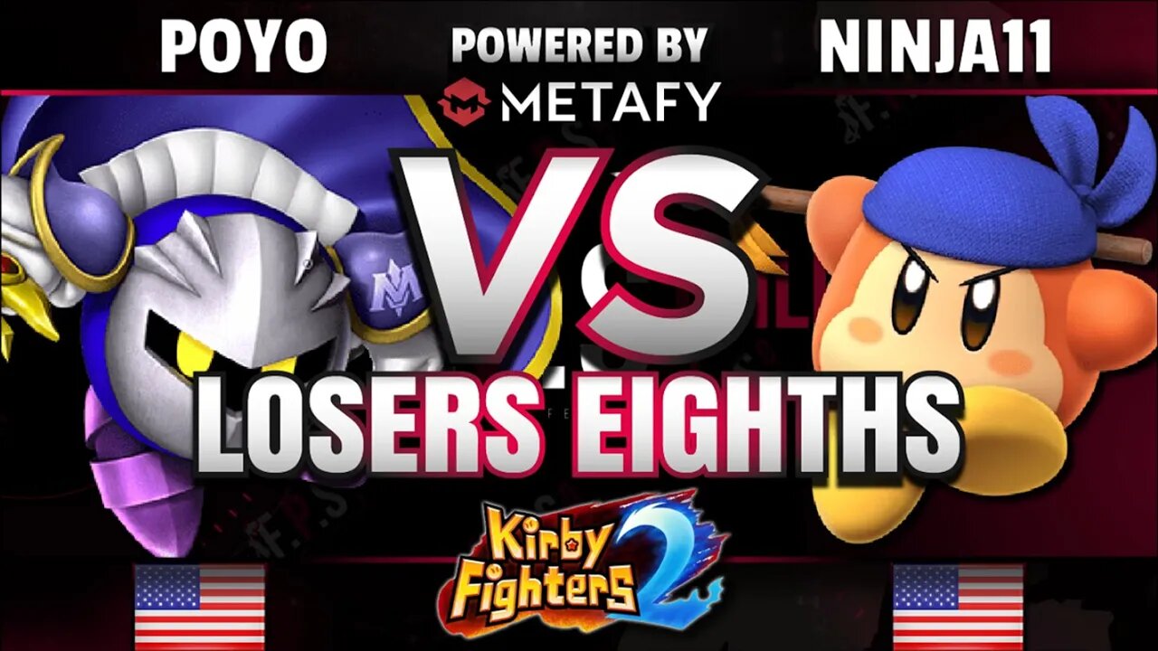 FPS4 Online - Poyo (Meta Knight/Gooey) vs. ninja11 (Magolor/Bandana Dee) - KF2 Losers Top 8