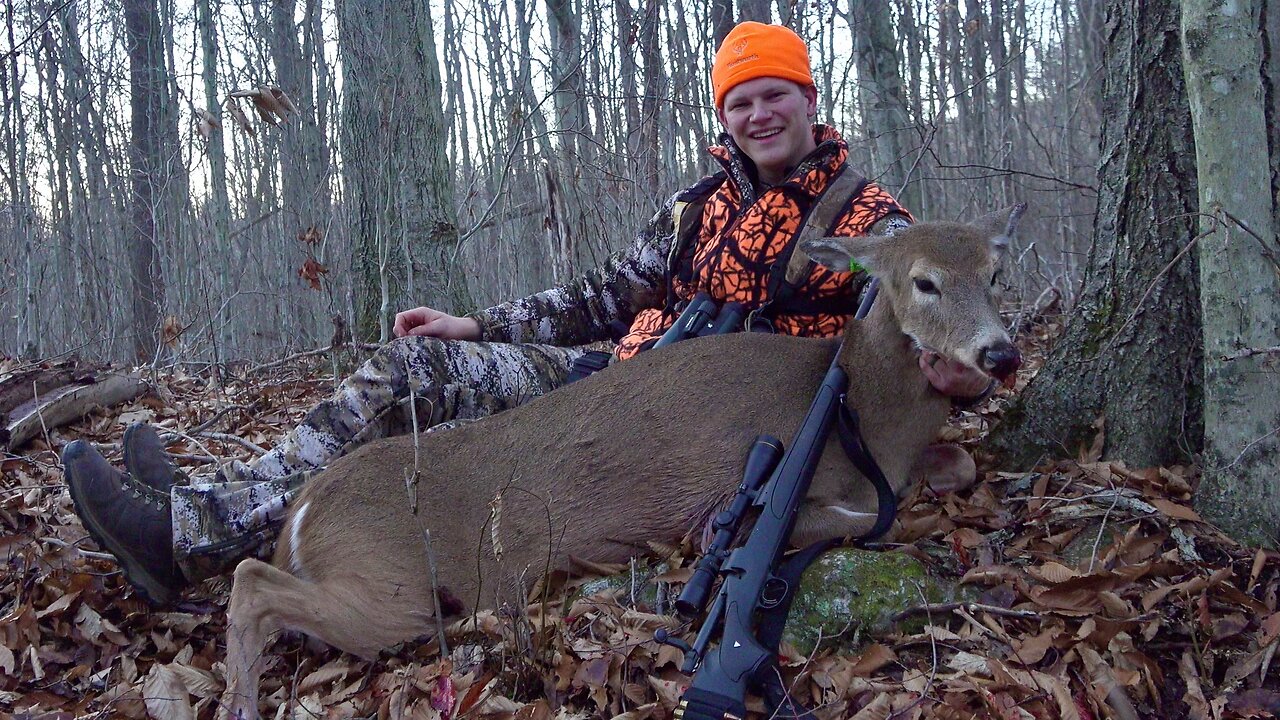 Pennsylvania OPENING DAY of Rifle - Big Woods DEER DOWN!