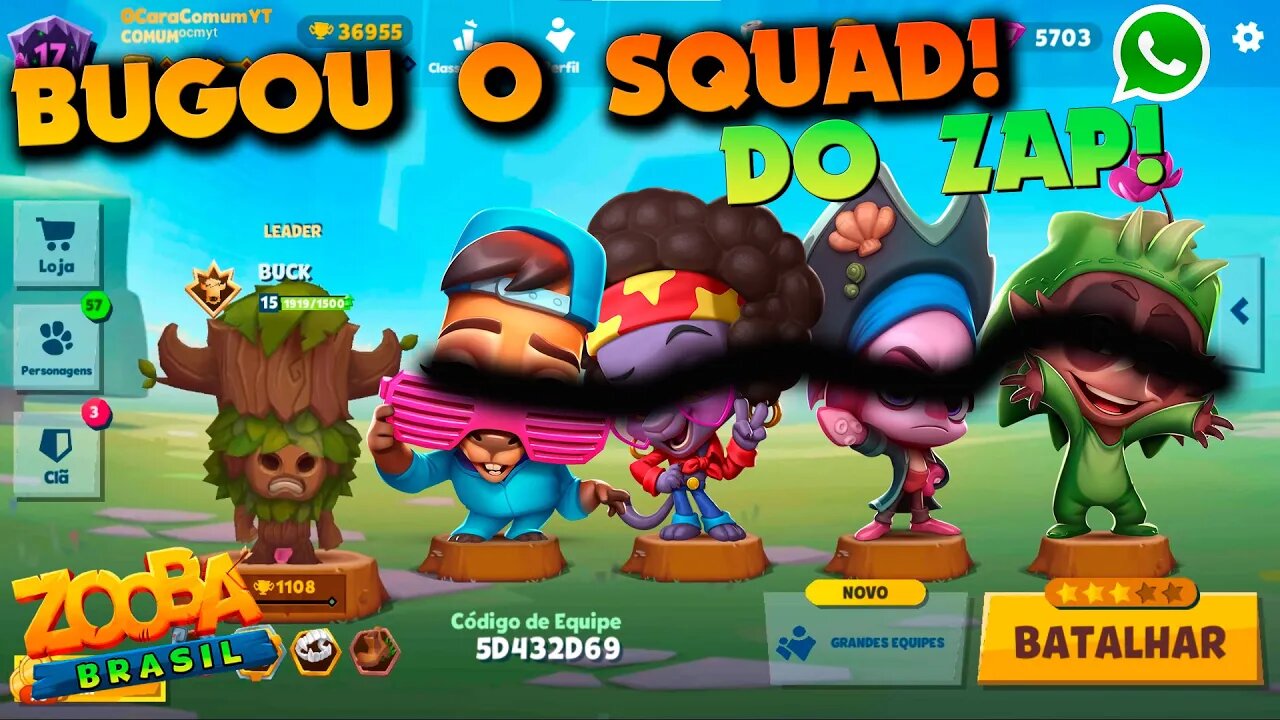 ESQUADRÃO COM O GRUPO DO ZAP DEU MUITO RUIM! ZOOBA: Jogo de Batalha Animal