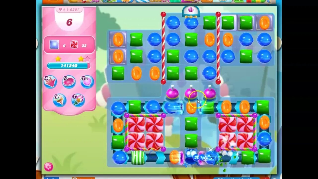 Candy Crush Level 6207 Talkthrough, 25 Moves 0 Boosters