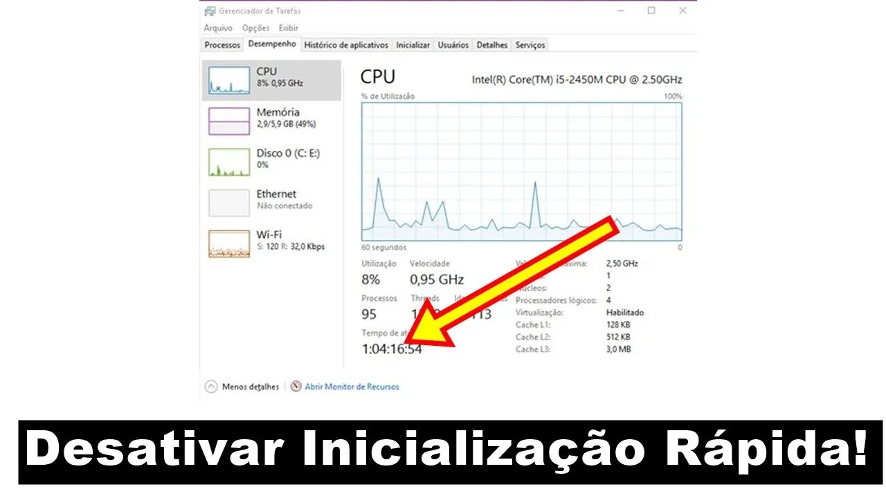 Desativar o Fast Startup (inicialização rápida) do Windows 10