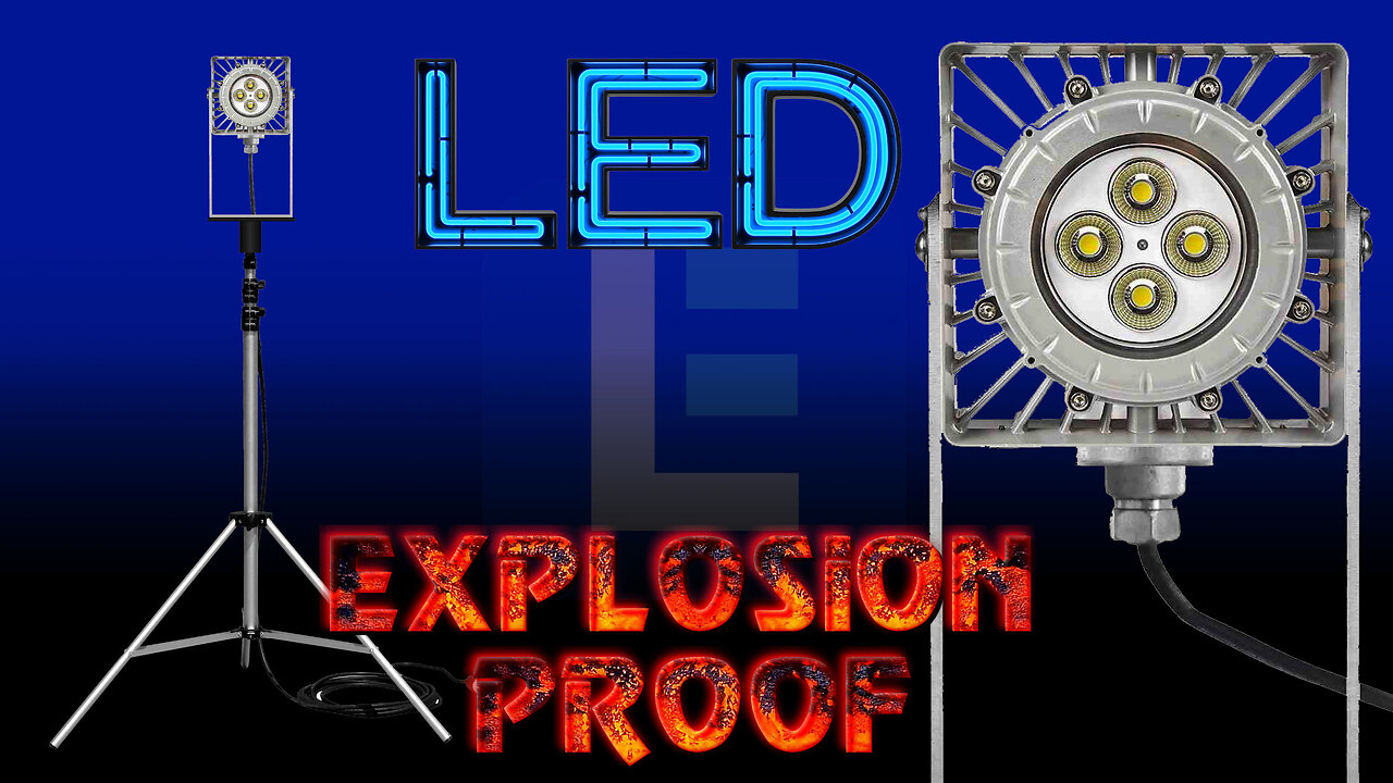 50W Explosion Proof LED Tripod Light - Industrial Elevated Lighting for Your Work Projects!