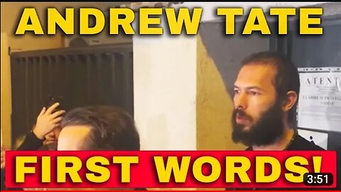 Andrew Tates first words after getting released from jail