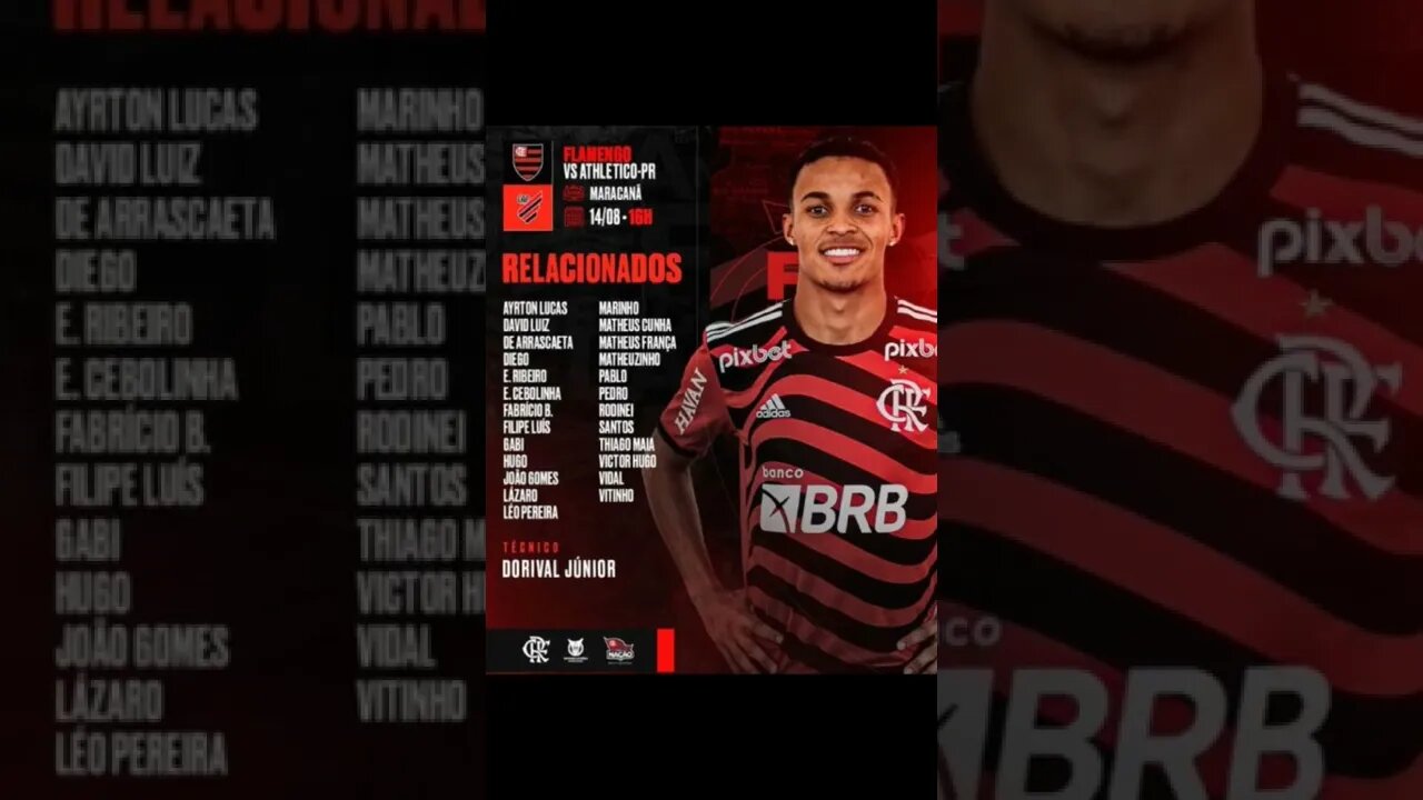 FLAMENGO X ATHLÉTICO-PR RELACIONADOS!!