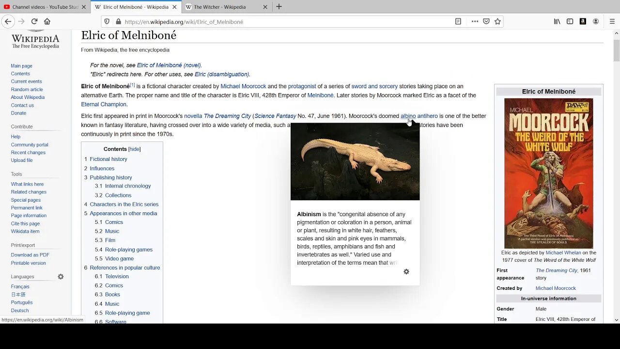 Witcher VS. Elric Wiki deep dive.