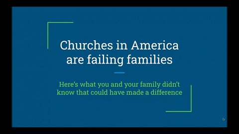 The Local Church in America is failing families