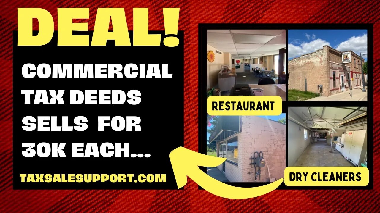 TAX DEED COMMERCIAL PROPERTY SELLS FOR $30,000 EACH! INSTANT RENTAL INCOME..