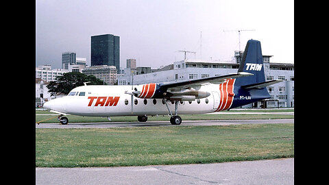 Vintage Commercial Fokker F-27 MK 600 da TAM 1980 Brazilian Airliners