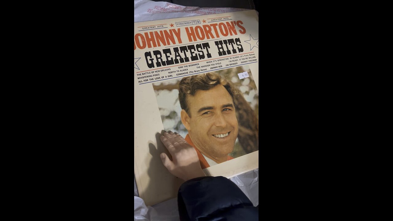 I found it! Johnny Horton's Greatest Hist on vinyl. #tinyhands #funnyvideos #funny #johnnyhorton