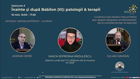 Simpozionul Stăniloae 2024 - Sesiunea 3 - Înainte și după Babilon (III)