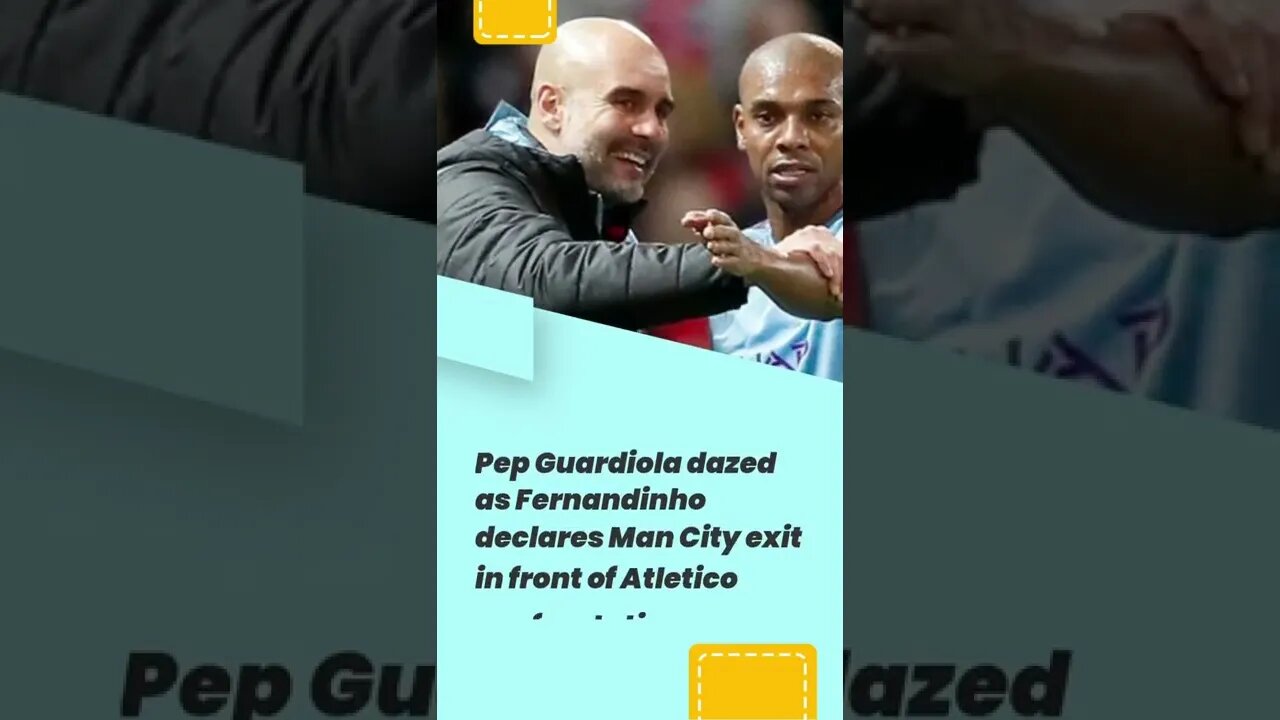 Pep Guardiola dazed as Fernandinho declares Man City exit in front of Atletico confrontation #shorts