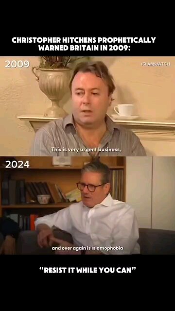 Christopher Hitchens 2009 Prophecy. Come true in 2024.