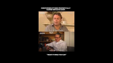 Christopher Hitchens 2009 Prophecy. Come true in 2024.