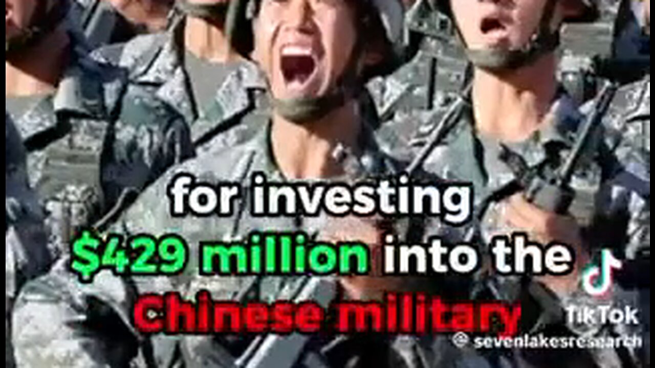 Blackrock has been exposed for investing $429 million into the Chinese Military