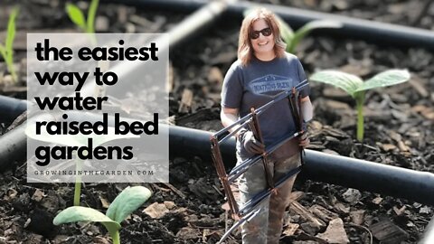 The EASIEST WAY TO WATER RAISED BED GARDENS. How I install GARDEN GRIDS in my garden.