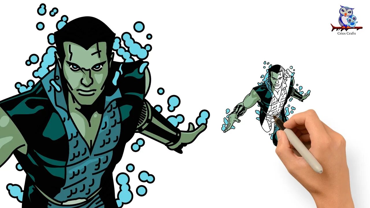 How To Draw Namor Marvel - Easy Art Tutorial