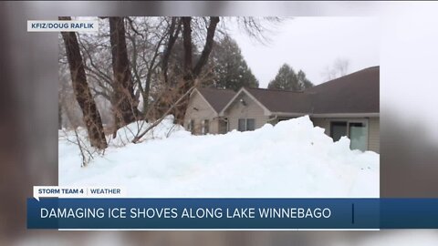 Ice shove partially destroys Wisconsin home