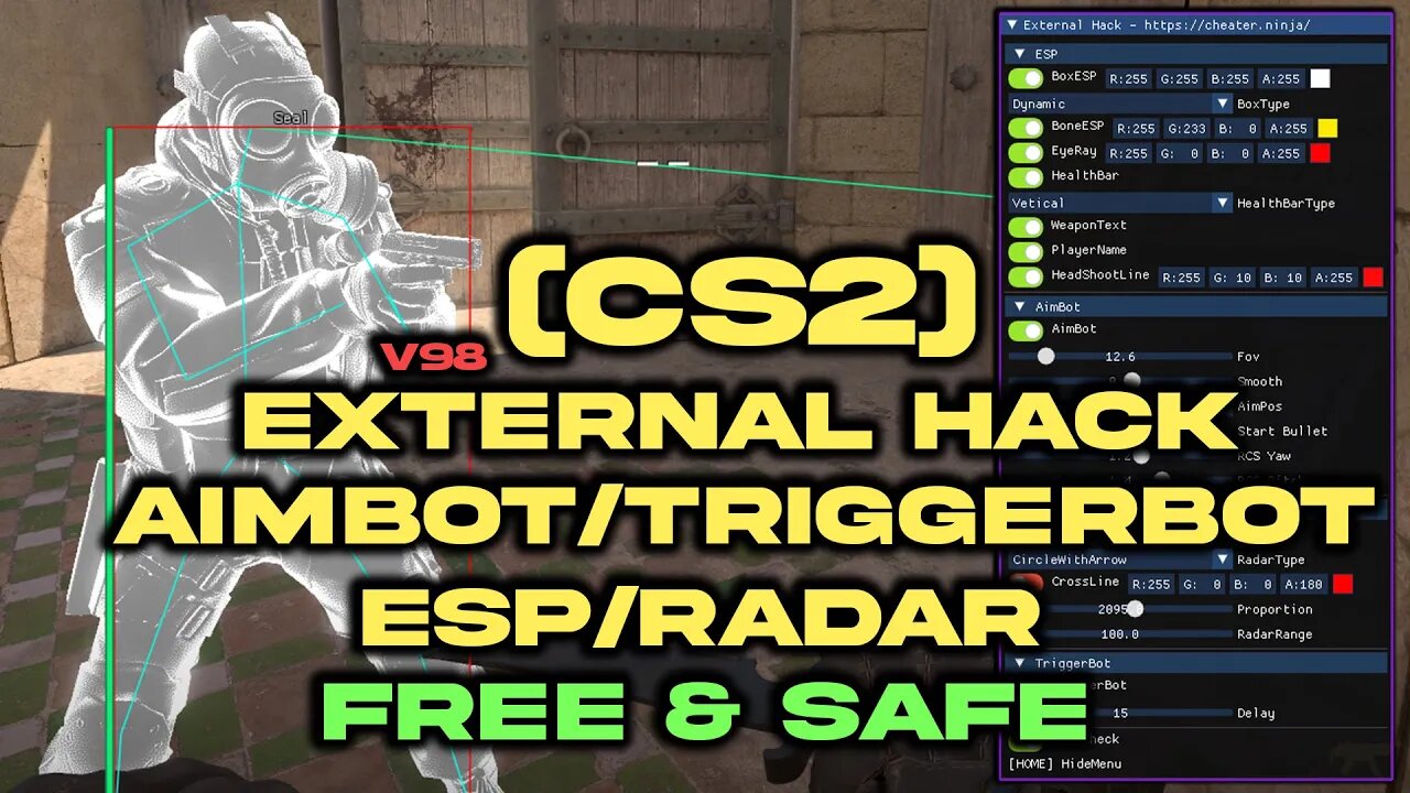 BEST FREE CS2 CHEAT | AIMBOT & TRIGGERBOT & RADAR & ESP | UNDETECTED | (Free cheat) + Download