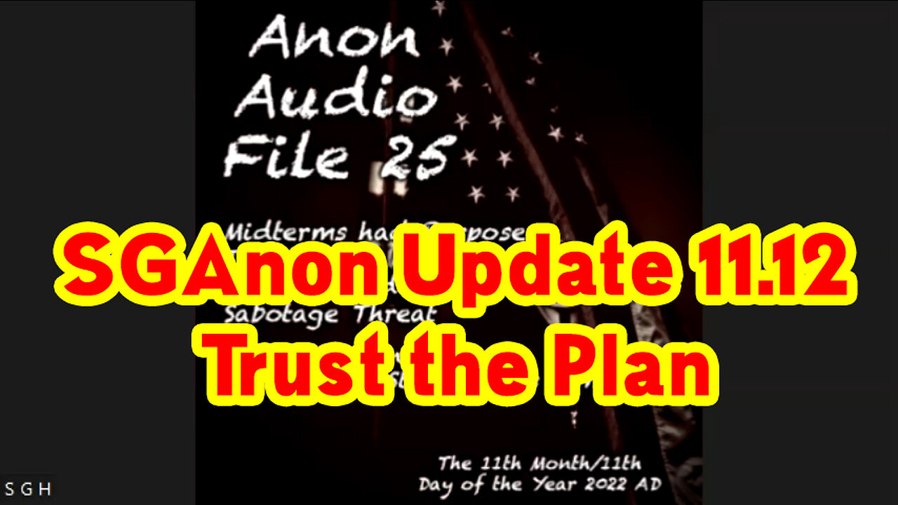 SGAnon Update 11.12 ~ Trust the Plan