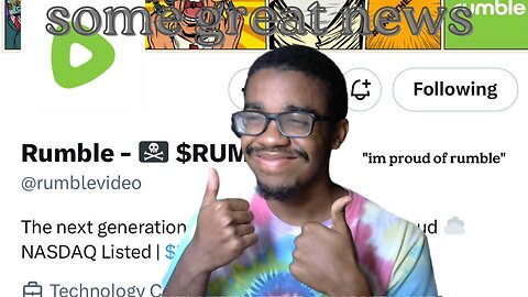 RUMBLE BIG NEWS DROPPED TODAY IM SO EXCITED FOR THE GROWTH