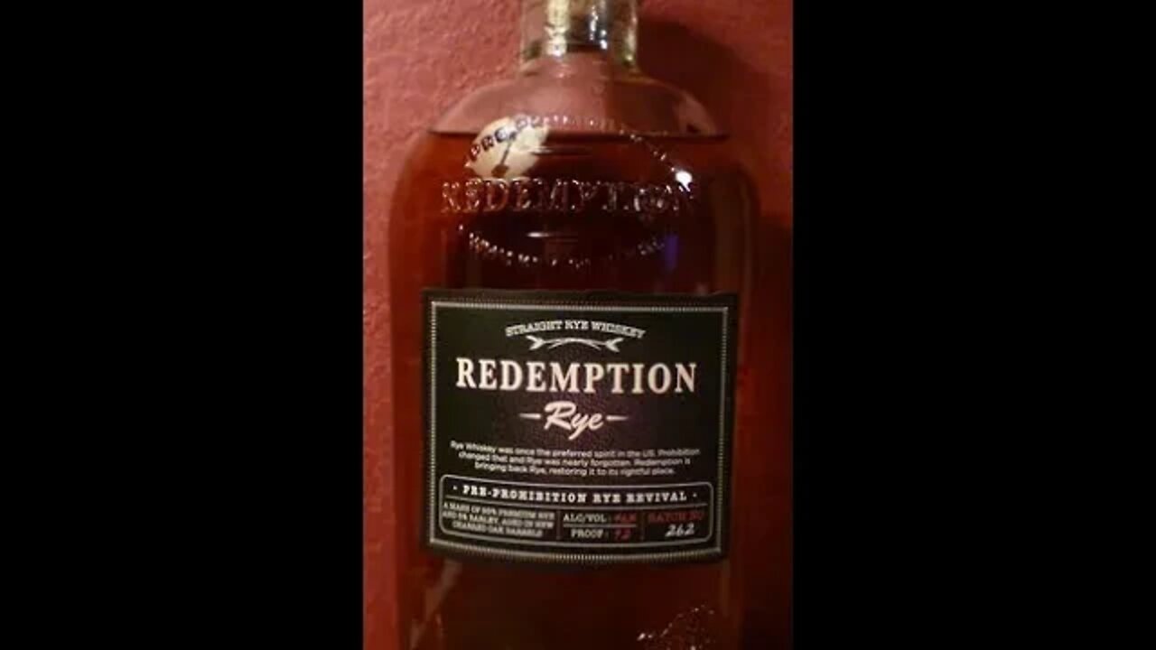 Whiskey Review: #142 Redemption Straight Rye Whiskey