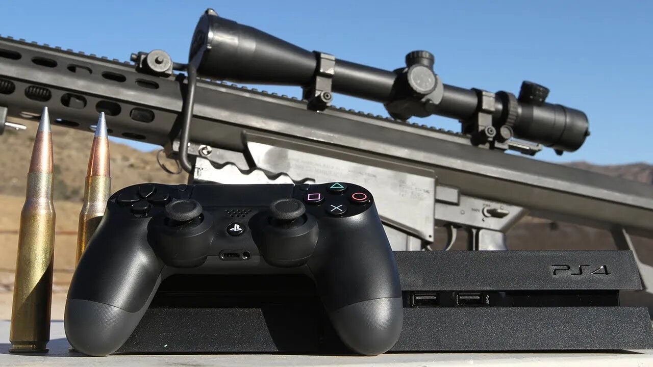 Sony PS4 vs .50 cal - Slow Motion at 50,000 FPS playstation #Shorts