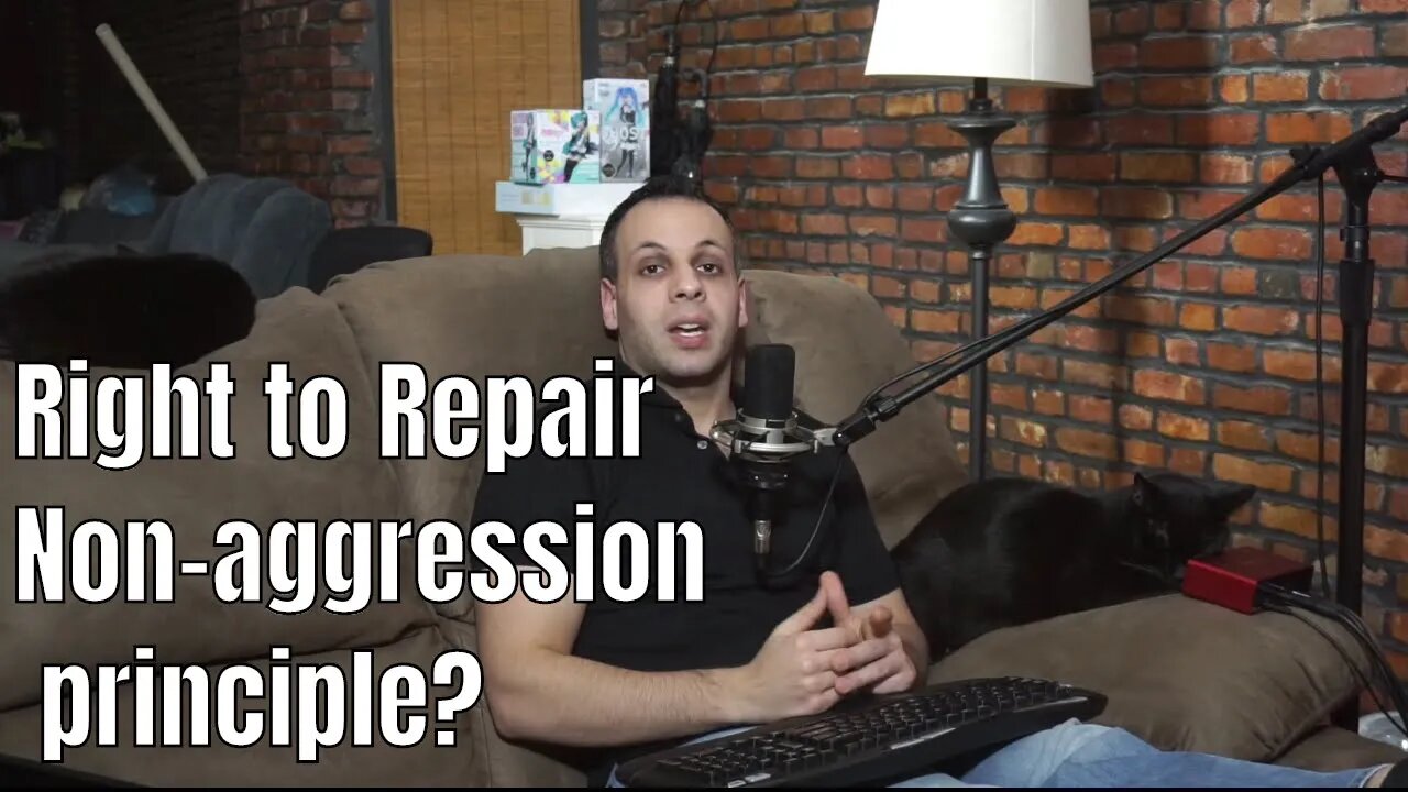 Responding to criticism regarding right to repair's violation of the non-aggression principle.