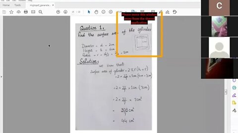 Class7 Maths B Surface Area of Cylinder Assignment 1 6 8 2020