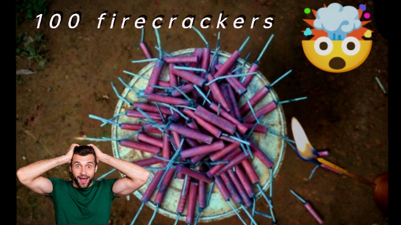 100 firecrackers blast 💥🤯💣