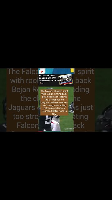 NFL Takes Over London: Jaguars Triumph Over Falcons! 🏈🇬🇧 #shorts