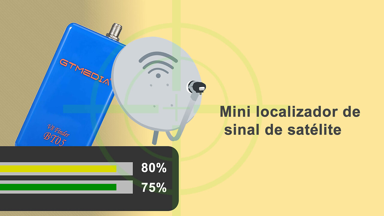 Mini localizador de sinal de satélite DVB-S2