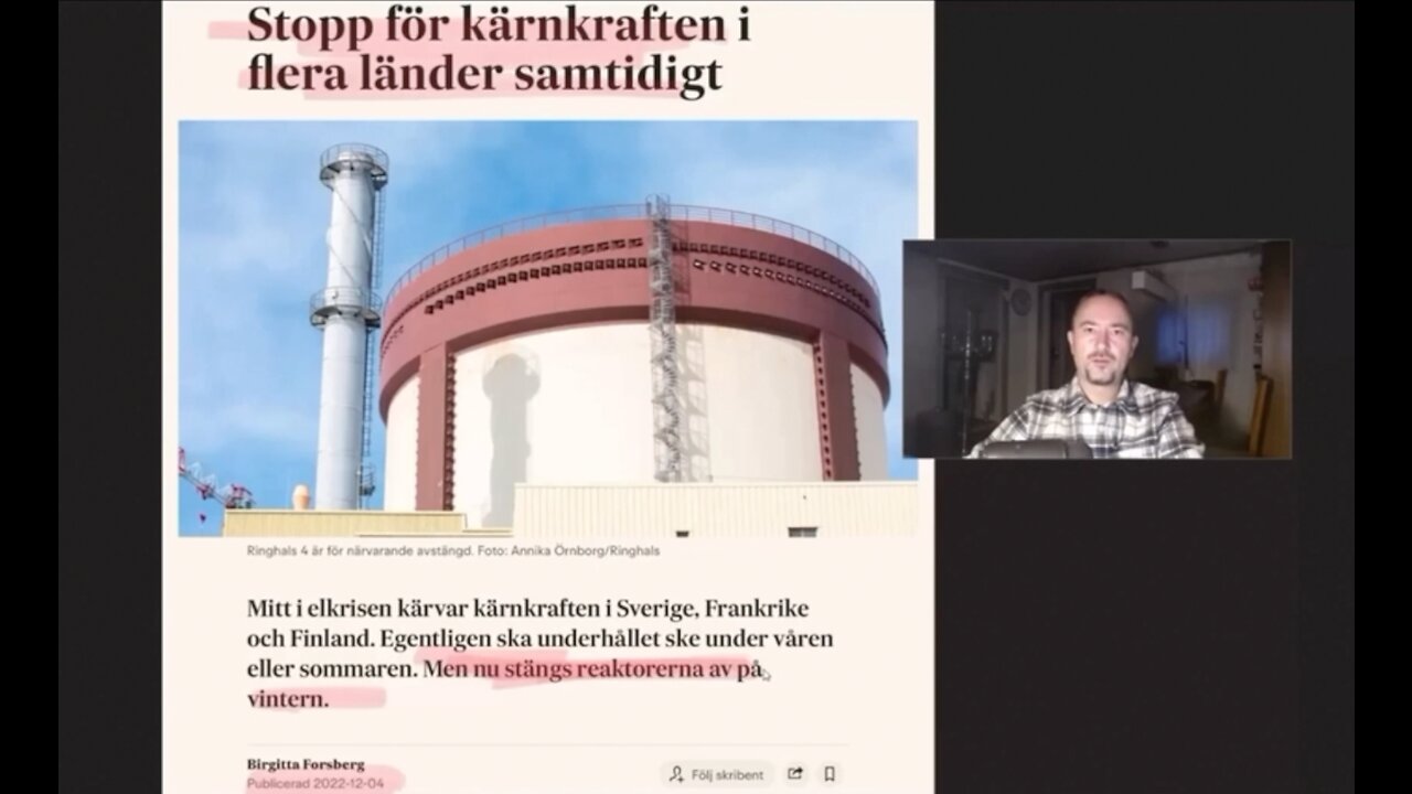 Varför stängs kärnkraften ned i många länder inför vinterkylan SAMTIDIGT?