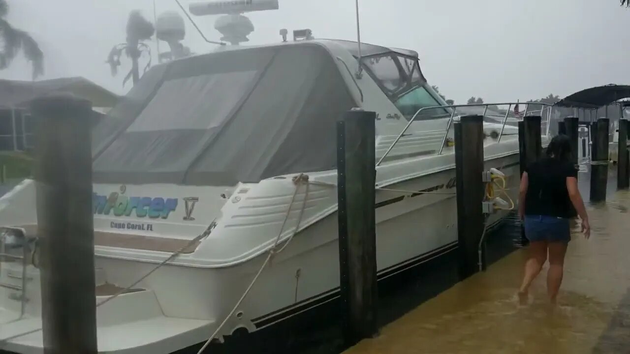 Storm with very high tide last year #capecoral #boating