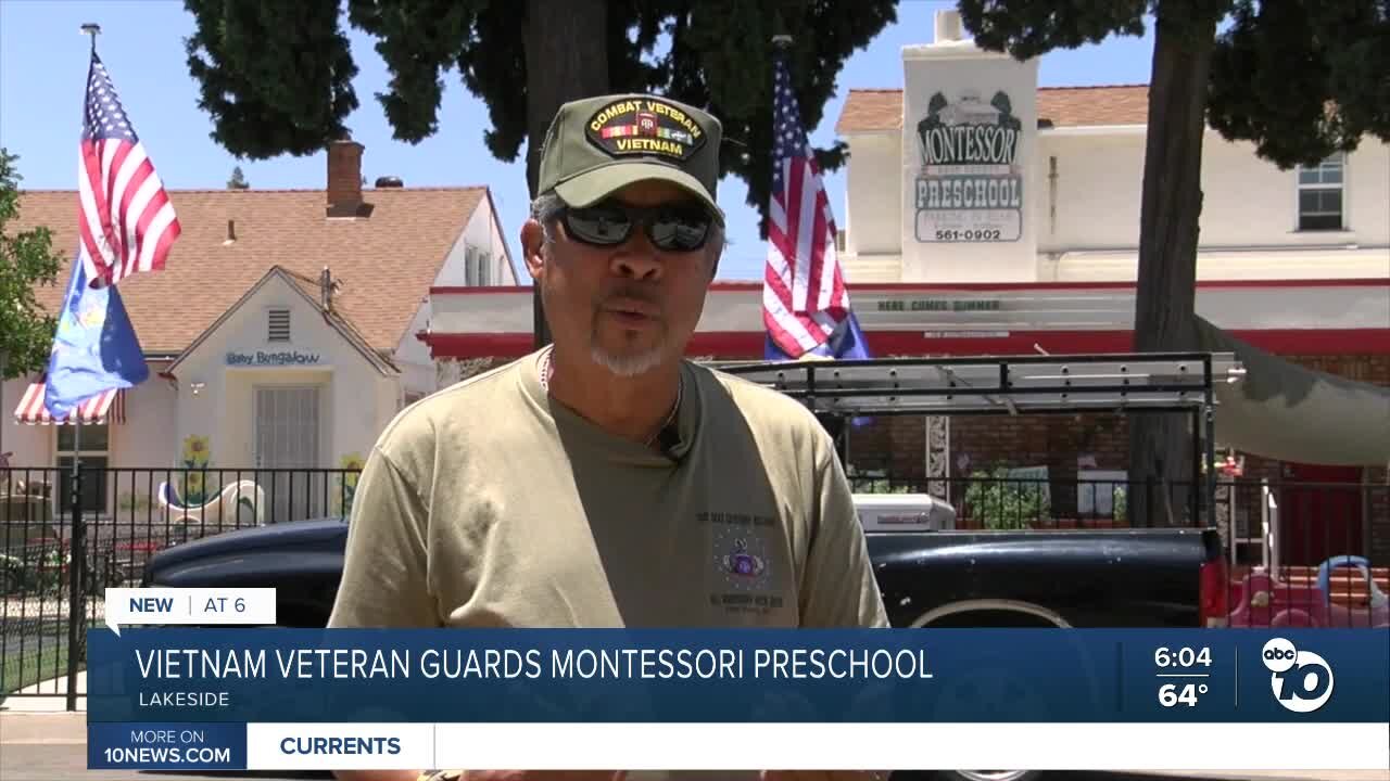 Lakeside veteran guards Montessori school following school shootings