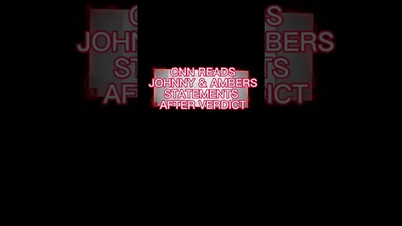 #CNN reads #johnnydepp & #amberheard statements after verdict #shorts