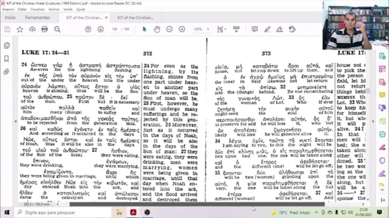 Lucas 17;34 dois (homens) numa só cama será isso mesmo no texto grego?