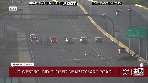 I-10 crash at Dysart Road