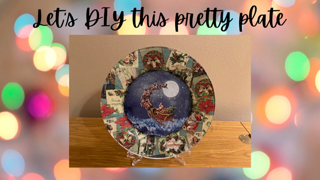 Let's DIY this pretty Christmas plate