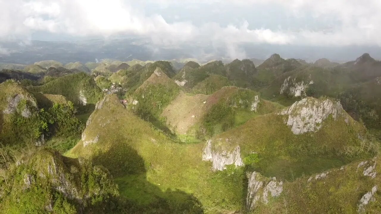 Aerial View on Green Mountains (Drone Footage)