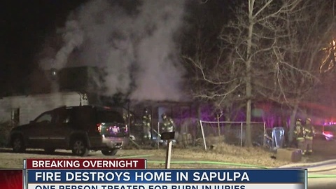 Home destroyed by early morning fire in Sapulpa