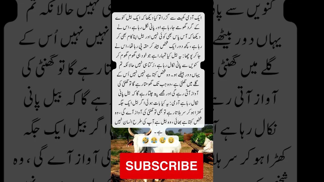 Cow fetching water from well | interesting facts | funny quotes | joke in Urdu