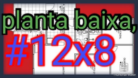 planta baixa 12x8
